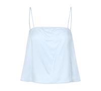 Mauro Grifoni - Blu Chiaro Cotone Spalline Top - - Tops - Donna - Blu - S