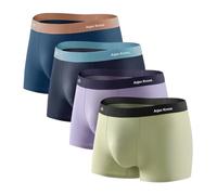 Mauro Kane Boxer da Uomo Modal Mutande Uomo Boxer Pacchetto da 4 Pantaloncini Intimo Maschile Traspirabilità Elasticizzato Trunks