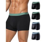 Mauro Kane Boxer da Uomo Modal Mutande Uomo Boxer Pacchetto da 4 Pantaloncini Intimo Maschile Traspirabilità Elasticizzato Trunks Nero/Blu Scuro XL
