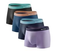 Mauro Kane Boxer da Uomo Modal Mutande Uomo Boxer Pacchetto da 4 Pantaloncini Intimo Maschile Traspirabilità Elasticizzato Trunks