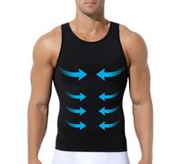 Mauro Kane Canotta Compressione Uomo Canottiera Dimagrante Snellente Intima Elasticizzato Sportiva Palestra Nero S