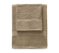 mauro Set 6 Pezzi Asciugamani Gabel Tintunita 100% Cotone, 420 gr/mq - Grege - Beige Scuro - Tortora