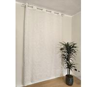 mauro Tende ricamate con occhielli - 1 pannello larghezza maxi 200 cm altezza da 180 a 280 cm - tende soggiorno, salotto, camera - art tebe - bianco -1 * 200x270 cm