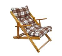 MAURY S Poltrona Sdraio Harmony Relax Comodona in Legno 3 posizioni con Cuscino