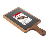 Maury's Antipastiera Rettangolare, Reazlizzata in ardesia e Legno, Con design a Tagliere: Ideale per le tue preparazioni in Cucina.Dimensioni 35x28 cm