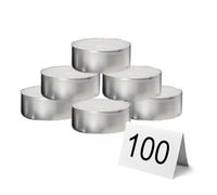 MAURY'S Candeline Tea Light Bianche Senza Profumo Base In Metallo (100 candele)