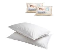 Maury's Coppia Cuscino Guanciale Anallergico - Ergonomico, Antiacaro, Traspirante, Letto Matrimoniale, Supporto ottimale, Benessere, con Federa - Made in Italy (TRAPUNTATO 78X48 CM)