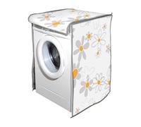 Maury's Coprilavatrice e Asciugatrice In Tessuto Con Zip - Antipolvere, Apertura Frontale, Interno, Esterno, Impermeabile, Interno Felpato, Telo Protezione - (Con Margherita, 60x60x80h cm)