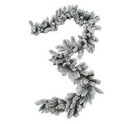Maury's Ghirlanda Natalizia per Interno e Esterno Realistica con Pigne e Rami Verde Innevati Abete 270 CM Decorazione Natalizia per Porta o Camino