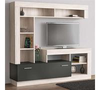 MAURY'S IL NUMERO UNO DEL RISPARMIO LEONARD PARETE DA SOGGIORNO BICOLOR 170 X 42 X H170 CM (Antracite e Pino Chiaro)