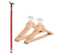 MAURY'S IL NUMERO UNO DEL RISPARMIO Maury's Set 2 Aste Asta Prendiabiti Telescopica Da 82 cm a 152 cm Manico Appendiabiti (BASTONE)