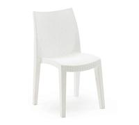 MAURY'S IL NUMERO UNO DEL RISPARMIO SEDIA LADY IN POLIPROPILENE IMPILABILE COLORE BIANCO 55 X 48 X 86 CM