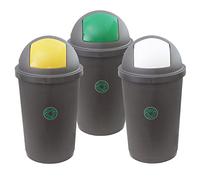 MAURY'S IL NUMERO UNO DEL RISPARMIO SET DI PATTUMIERE BASCULANTI DA 70 LT PER RACCOLTA DIFFERENZIATA (Tris | 3 pattumiere)