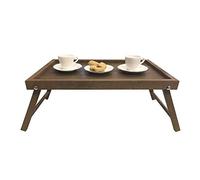 MAURY'S IL NUMERO UNO DEL RISPARMIO Vassoio Tavolino in Legno da Letto con Gambe Pieghevoli 50 x 33 Cm Color Noce