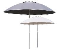 Maury's Kit Ombrellone da Spiaggia Super Resistente con 16 Stecche h 240 cm Inclinabile Punta Fora Sabbia Tutto in Colorazione Assortita Vai al Mare Senza Pensieri !