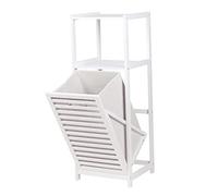 MAURY'S MOBILE PORTA BIANCHERIA IN LEGNO 36 X 33 X H98 CM BIANCO