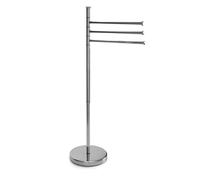 Maury's Piantana Portasciugamani Vari Colori, Struttura in Acciaio, Con Base Pesante, Dimensioni 20x83 cm (Cromo)