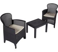 Maury's Salotto da Giardino Akita 3pz Antracite con Cuscini … (ANTRACITE)