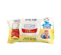 Maury's Salviette per Neonati Idratanti e Detergenti - Umidificate a Base di Acqua per Pelli Sensibili e Delicate con pH Neutro - Corpo Viso e Cambio Pannolino (CLASSIC - 1320 Pz (12 Confezioni))