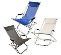 Maury's Sdraio a Dondolo da Giardino e da Mare in Alluminio e Texilene Richiudibile Colori Assortiti