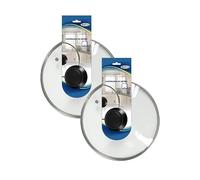 Maury's Set 2 Coperchi in Vetro Temperato | Per Padelle, Pentole, Casseruole (14 cm)