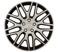 Maury's Set 2 Copri Cerchi Dakar Silver & Black 15 Pollici,Stile Moderno per un Look Aggressivo e Sportivo, Protezione e Stile per le Tue Ruote.