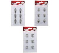Maury's Set 6 Ganci Autoadesivi Piccoli, Dimensioni da 2 cm, In Colore Silver, Con Forma assortita