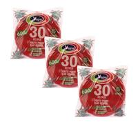 Maury's set 90 Piatti Piani Natalizi Rossi - Plastica Riutilizzabile, Lavabili, Adatti per Microonde, Super Resistenti, Alta Qualità, Plastica Rigida, per Feste - Diametro 22 cm (Piani)