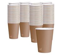 MAURY'S SET DI BICCHIERINI DA CAFFÈ IN CARTA IN DIFFERENTI FORMATI (200 PZ | 75 ML, Marroni)