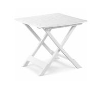 Maury's Tavolo da Giardino in Plastica: Moderno, Resistente ed Adatto anche per gli Interni.Facile da Riporre e Perfetto per gli Spazi Esterni. (Bianco, Tevere Pieghevole-80x72xh70 cm)