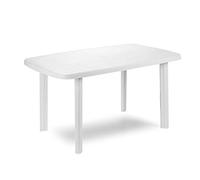 Maury's Tavolo da Giardino in Plastica: Moderno, Resistente ed Adatto anche per gli Interni.Facile da Riporre e Perfetto per gli Spazi Esterni. (Bianco, Faro-137x85xh72cm)