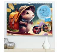 Maus auf Tour - Abenteuerkalender für Kids mit Planer (hochwertiger Premium Wandkalender 2026 DIN A2 quer), Kunstdruck in Hochglanz: Erkunde mit der kleinen Maus die Wunder der Natur!