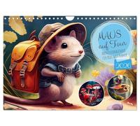 Maus auf Tour - Abenteuerkalender für Kids mit Planer (Wandkalender 2026 DIN A4 quer), CALVENDO Monatskalender: Erkunde mit der kleinen Maus die Wunder der Natur!