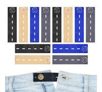 mauuuba 12 x Estensioni Elastiche per Pantaloni in Vita, Estensioni Elastiche in Vita, Estensioni Regolabili in Vita per Girovita Pantaloni, Bottone Allarga Pantaloni per Pantaloni Incinte, colorato