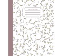 Mauve and Green Swirling Vine Composition Book: Dainty Botanical Swirl Journal: Whimsical Fairycore Aesthetic Notebook for Teen Girls, College ... | 120 College Ruled Pages, 7.5 x 9.25 in