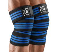 Mava Fasce per Ginocchia (Coppia) per Uomini e Donne - Ginocchiera Sportiva ed Elastica per Palestra - Compressione da 183 cm
