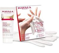 Mavala Crema Mani Prebiotic & Mavala Guanti in Cotone - Set di 2 Trattamenti per le Mani - Idrata, Ripara e Protegge le Mani Secche con Azione Intensiva Notturna