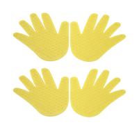 Mavaol 2 paia di pennarelli per la forma della mano, antiscivolo, per impronte di mani, ideali per l'allenamento della coordinazione infantile. (Yellow)