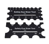 Mavaol 2 pz Occhi di Sicurezza in Acrilico Sizer Strumento 4-32mm Diametro Righello di Misurazione Uncinetto Strumento Riutilizzabile per la Creazione di Bambole Artigianali Fai