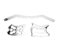 Mavaol 3pcs / set Acciaio inossidabile GUA SHA Piastra di massaggio per il corpo della piastra per la spalla del collo