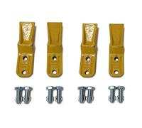 Mavaol 4 Set Denti per Benna per Escavatore Supporti per 23 Serie 230 Minipale Terne Vite Dente della Benna Sostituzione in Acciaio al Carbonio Mini Accessori per Scavi