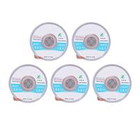 Mavaol 5Pcs Solder Wick Braid Copper 1.5m Length 3.5mm Width Set Kit for Soldering Desoldering