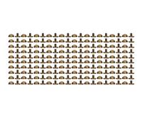 Mavaol 8mm 100 Sets Leather Rivets Kit Portable Small Round Mushroom Shape Hard Alloy Electroplated Decorative Leather Rivets (Bronze)