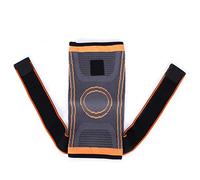 Mavaol Ginocchiera a compressione per maniche per gambe calde e traspiranti per ciclismo alpinismo per lo sport (Gray orange single pack L)