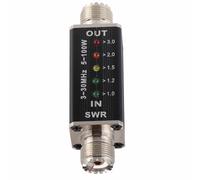 Mavaol Mini SWR Meter 5-100W con indicatore LED, misuratore di rapporto stazionario a onde corte per test di antenne e radio, gamma di frequenza 3-30 MHz