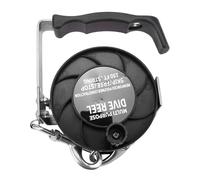 Mavaol Mulinello per Immersione con Maniglia 150FT Mulinello per Immersione in Acciaio Inossidabile Linea Bianca per Immersioni in Grotta Subacquea BCD (Nera)