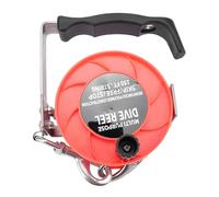 Mavaol Mulinello per Immersione con Maniglia 150FT Mulinello per Immersione in Acciaio Inossidabile Linea Bianca per Immersioni in Grotta Subacquea BCD (Arancia)