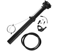 Mavaol REGGISELLA BICICLETTA NERO IN LEGA DI ALLUMINIO FILO DI CONTROLLO SOLLEVAMENTO PRESSIONE OLIO per ROAD MOUNTAIN BIKE (External wiring 31.6MM*375MM)