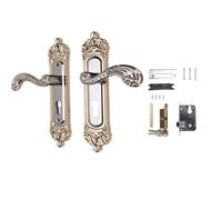 Mavaol Set di serrature per maniglie per porte Serrature per cancelli silenziose universali in stile europeo in lega di alluminio per camera da letto, bagno, per ufficio