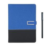 Mavaol Smart Pen + A5 Leather Notebook Pianifica del diario foderato Sincronizzazione in tempo reale per la digitalizzazione 'uso con app di archiviazione vocale/offline/AI (Blu)